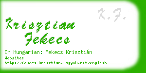 krisztian fekecs business card
